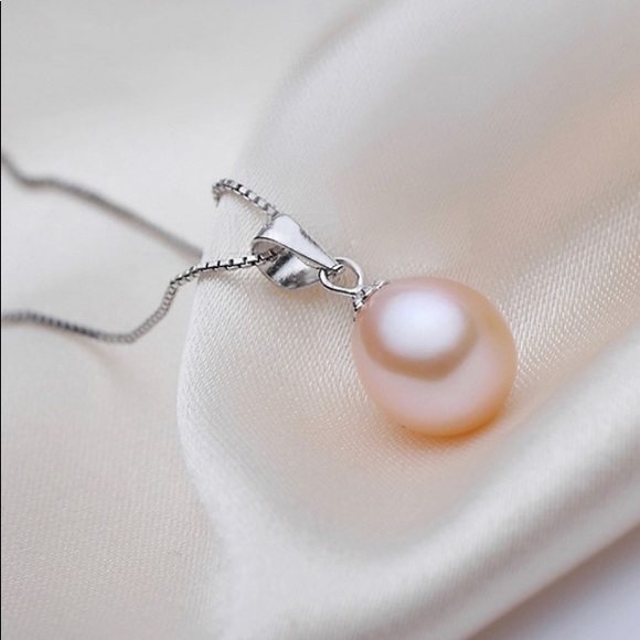 Pretty Pink Drop Pearl Necklace - Picture 1 of 1